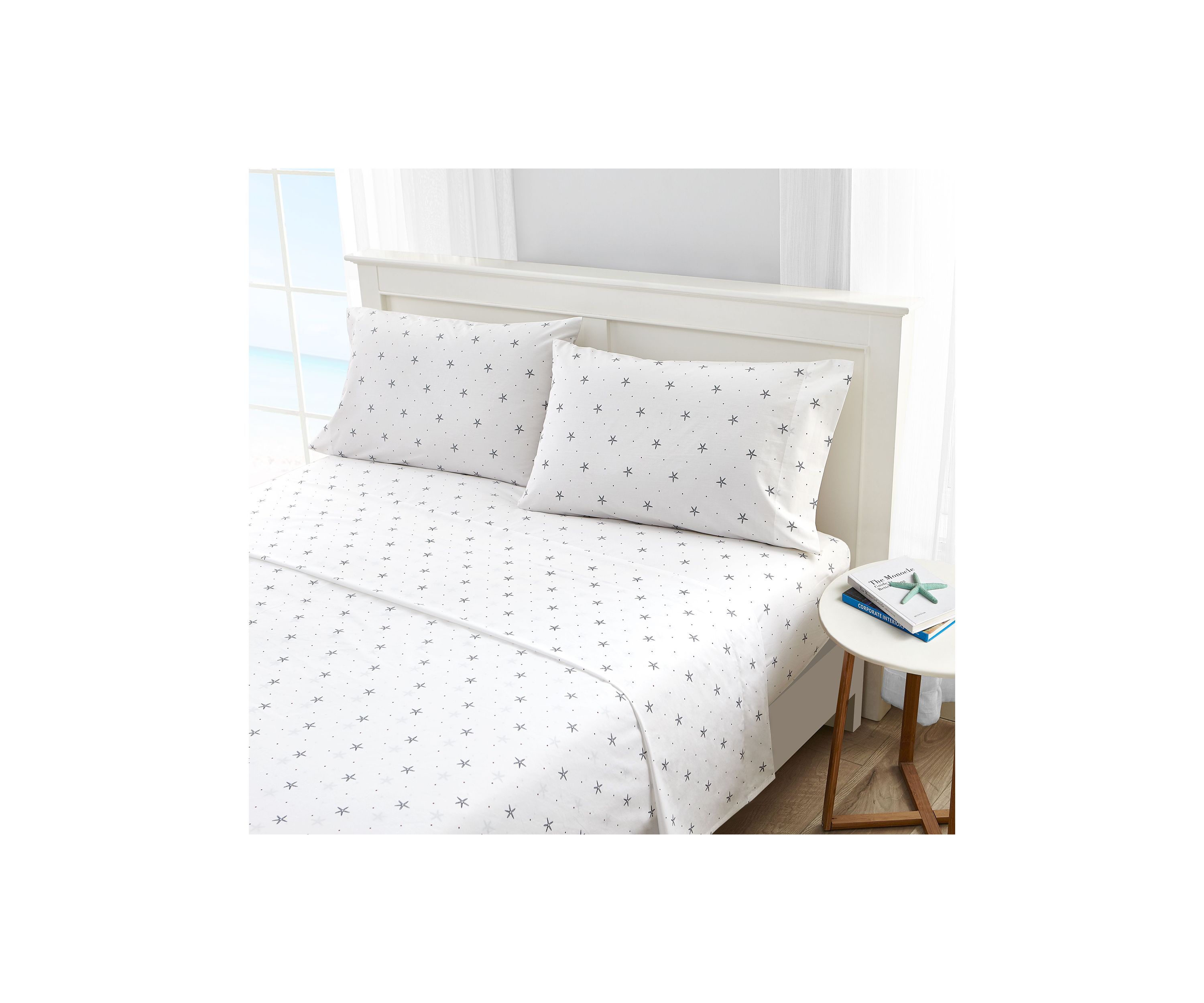 Star Spangled Coastal 4-Piece Percale Cotton Sheet Set