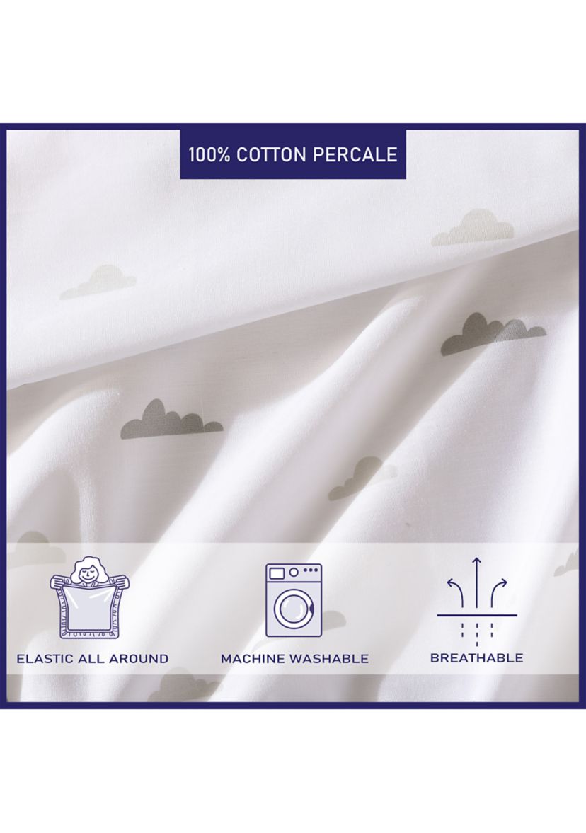 Cloud 3-Piece Percale Cotton Sheet Set