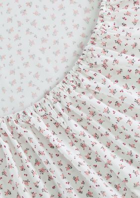 Betsey Johnson Baby Buds 100% Cotton Percale- 3 Piece- Sheet Set