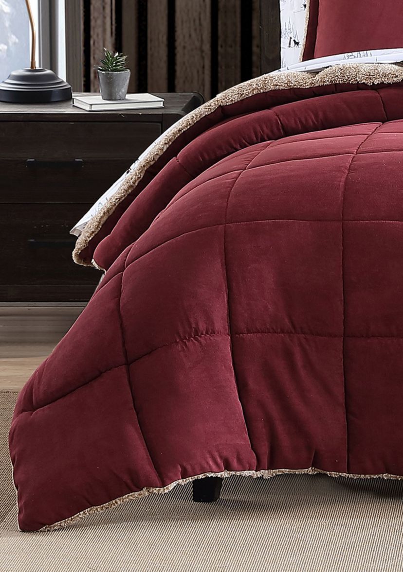 Sherwood Micro Suede 3 Piece Comforter Bedding Set