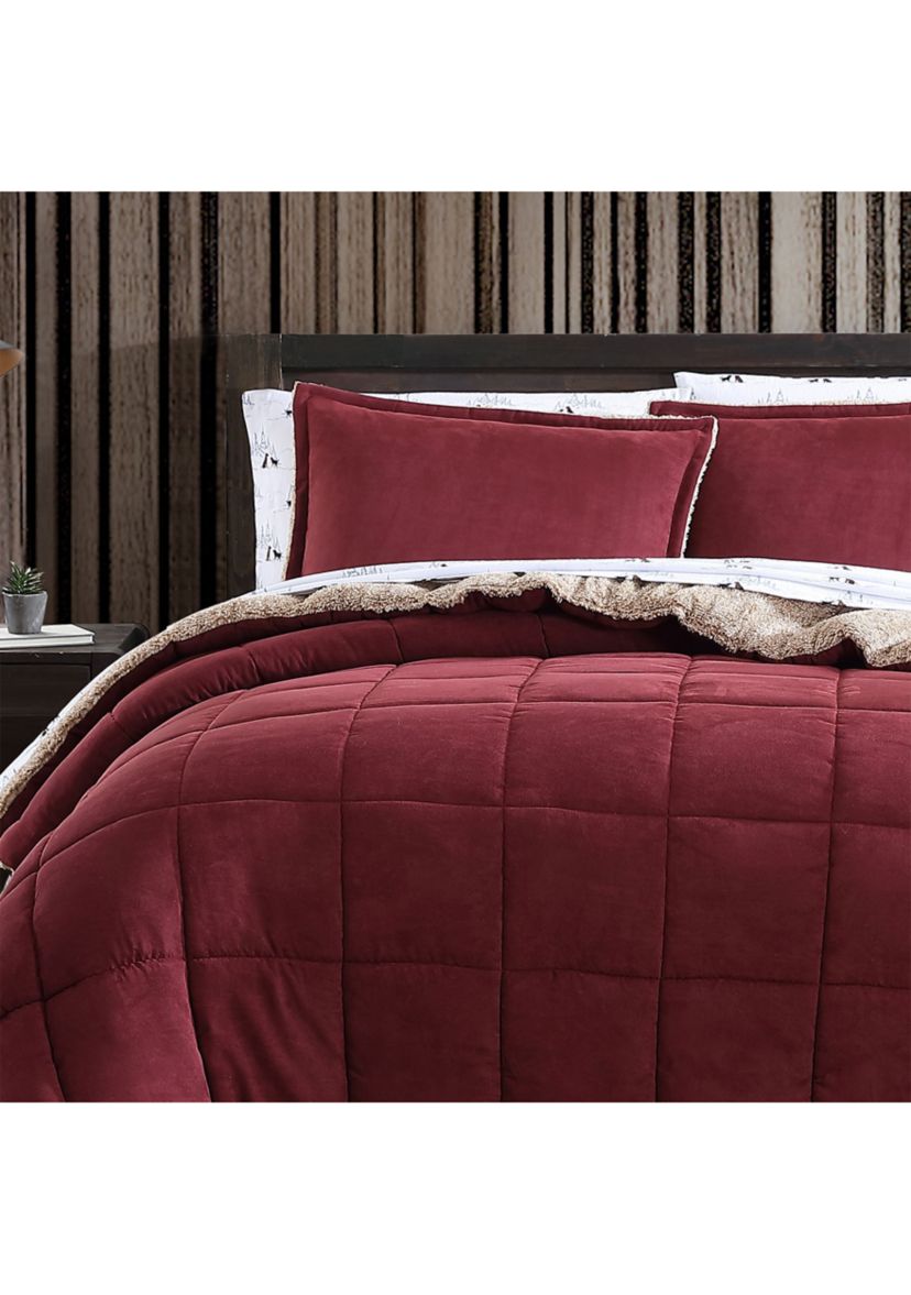 Sherwood Micro Suede 3 Piece Comforter Bedding Set