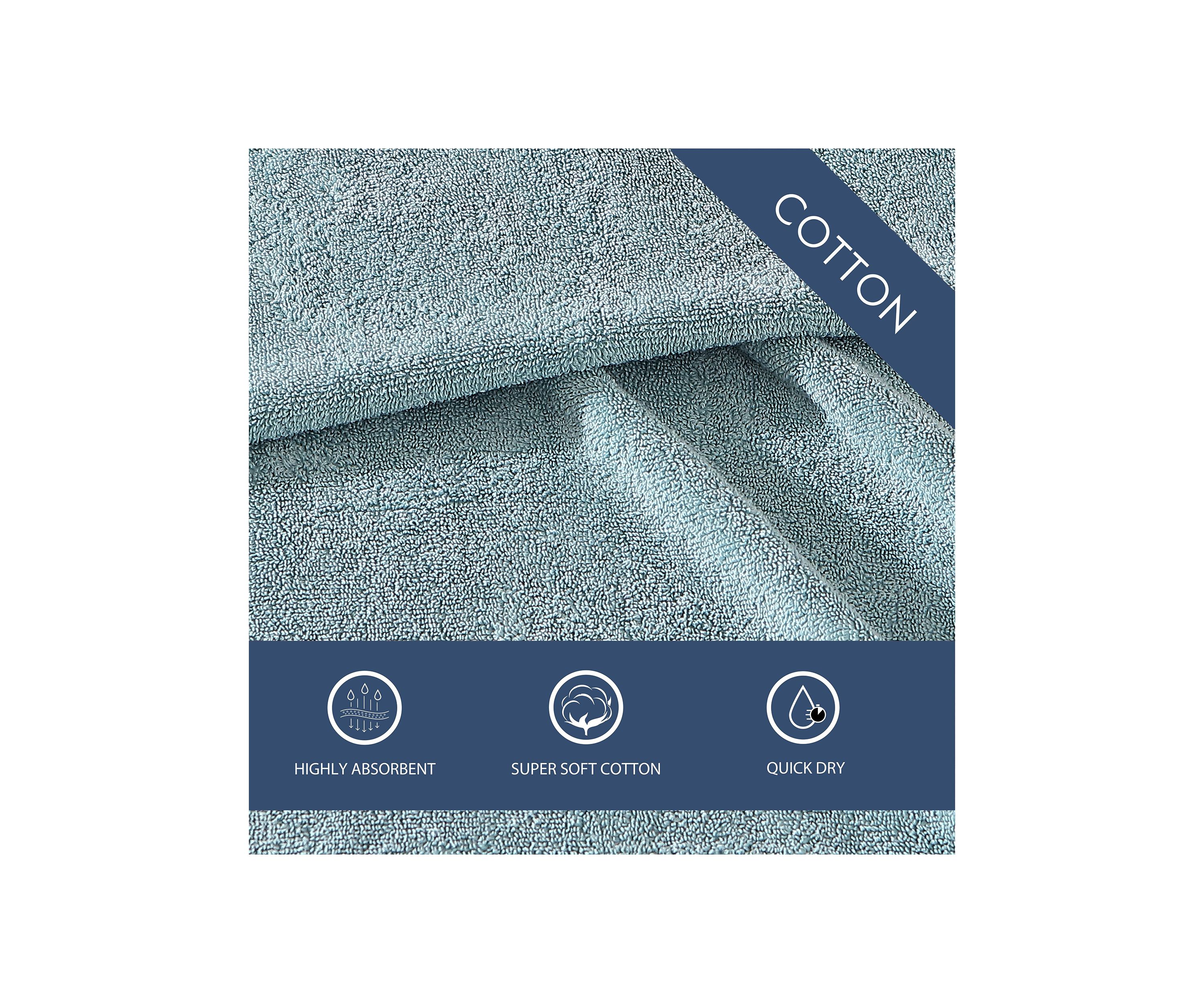 Island Retreat 100% Cotton Terry 2 Piece Hand Towel Set