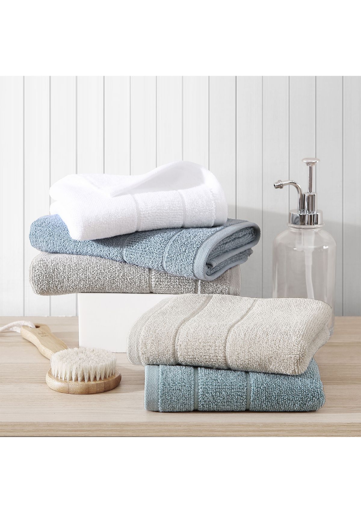 Island Retreat 100% Cotton Terry 2 Piece Hand Towel Set