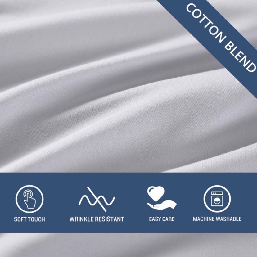 Solid T1000 Sheet Set Bonus Cotton Blend T1000 Sateen- 6 Piece- Sheet Set
