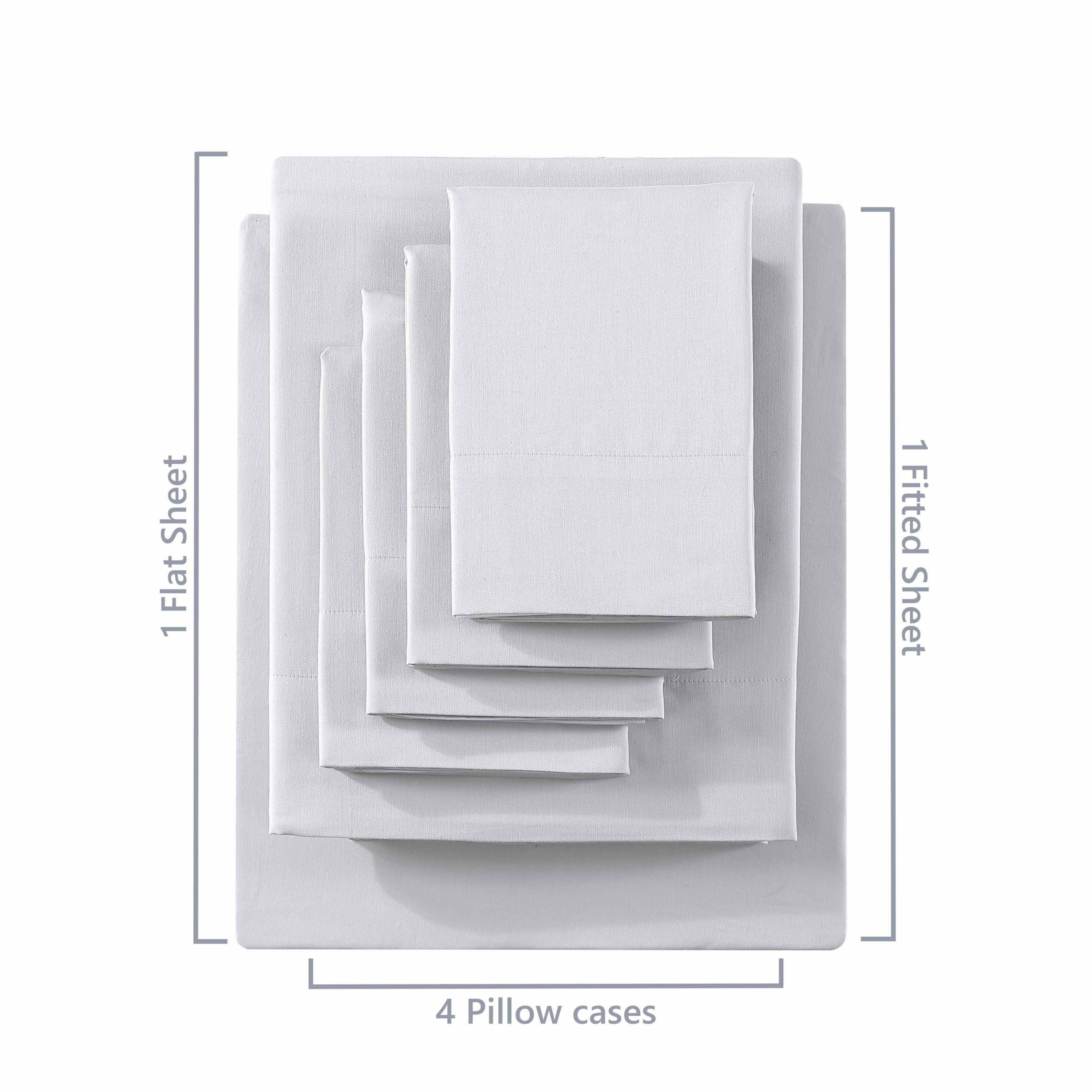 Solid T1000 Sheet Set Bonus Cotton Blend T1000 Sateen- 6 Piece- Sheet Set