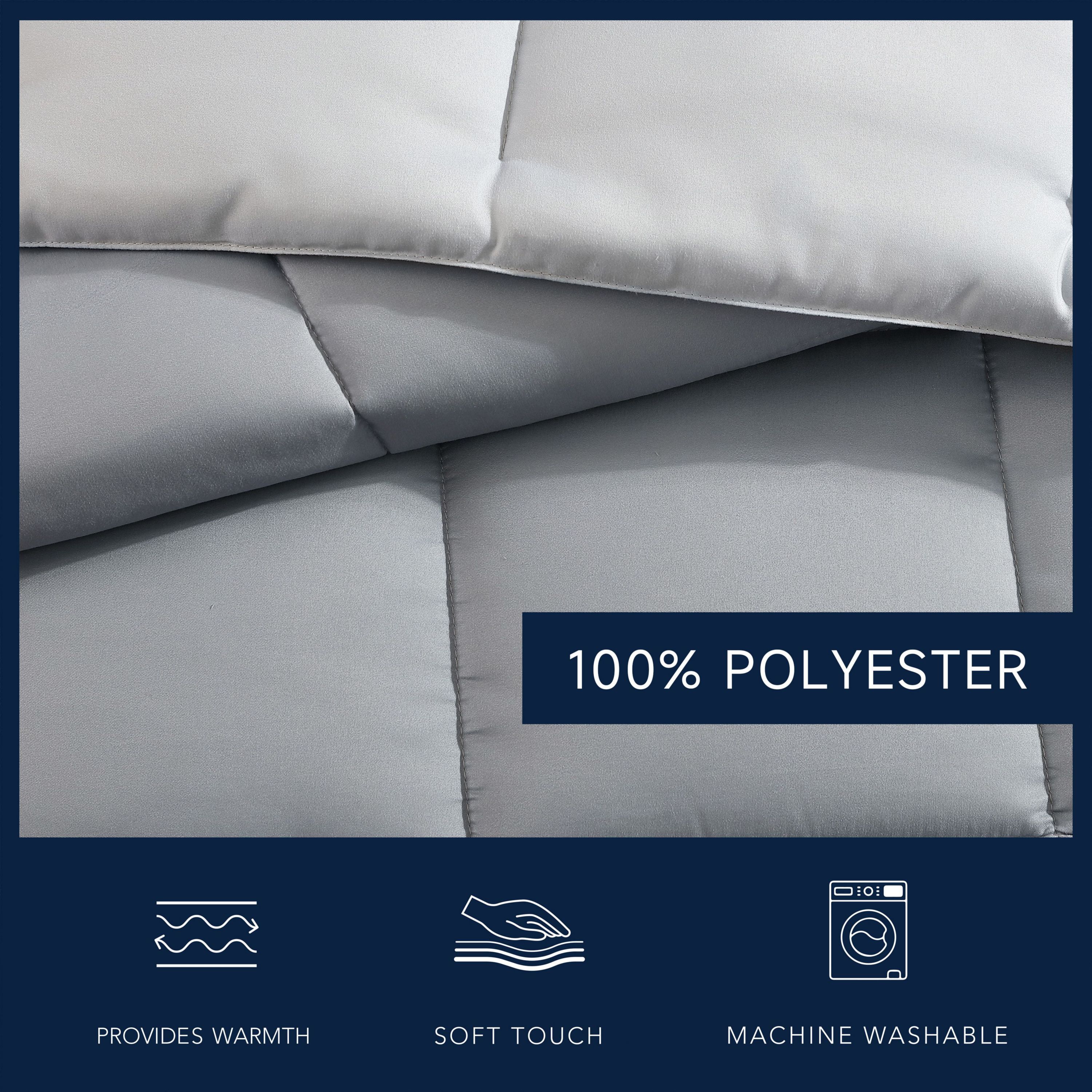 Longdale Solid Soft Microfiber- 3 Piece- Comforter Bedding Set