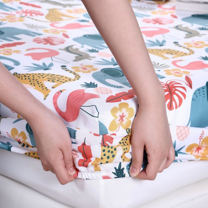 Wild Animals Ultra Soft Microfiber 4 Piece Sheet Set