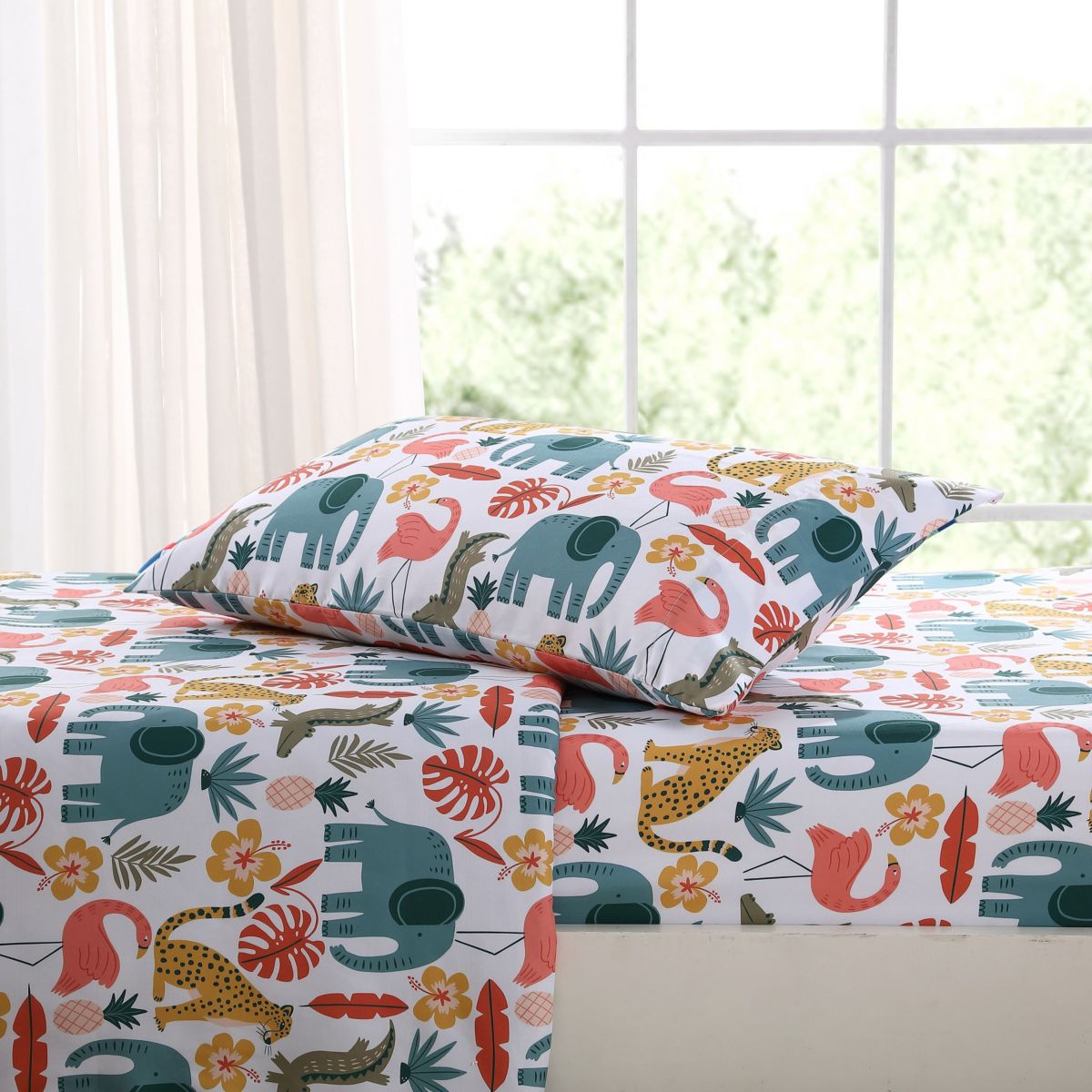 Wild Animals Ultra Soft Microfiber 4 Piece Sheet Set
