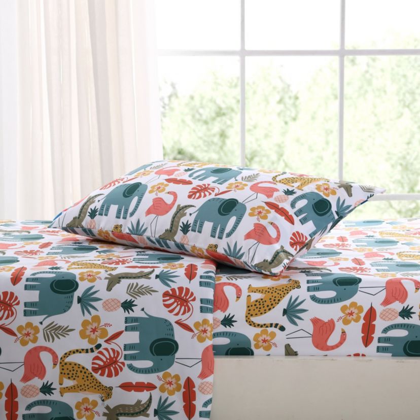Wild Animals Ultra Soft Microfiber 4 Piece Sheet Set