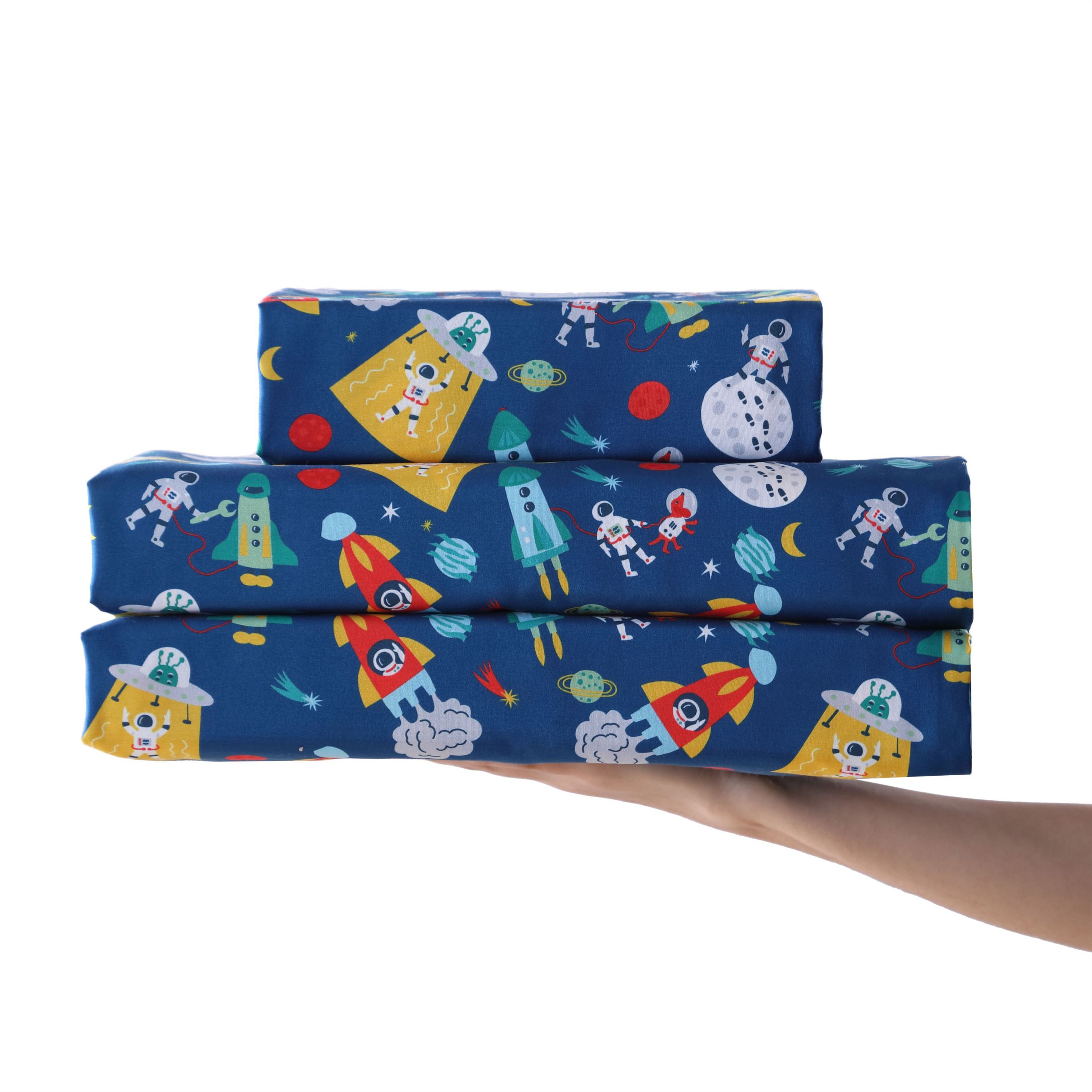 Space Kids Ultra Soft Microfiber 4 Piece Sheet Set
