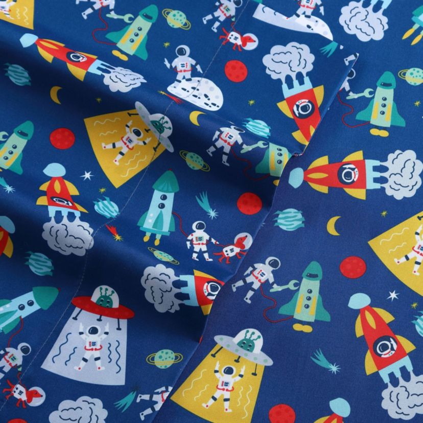 Space Kids Ultra Soft Microfiber 4 Piece Sheet Set