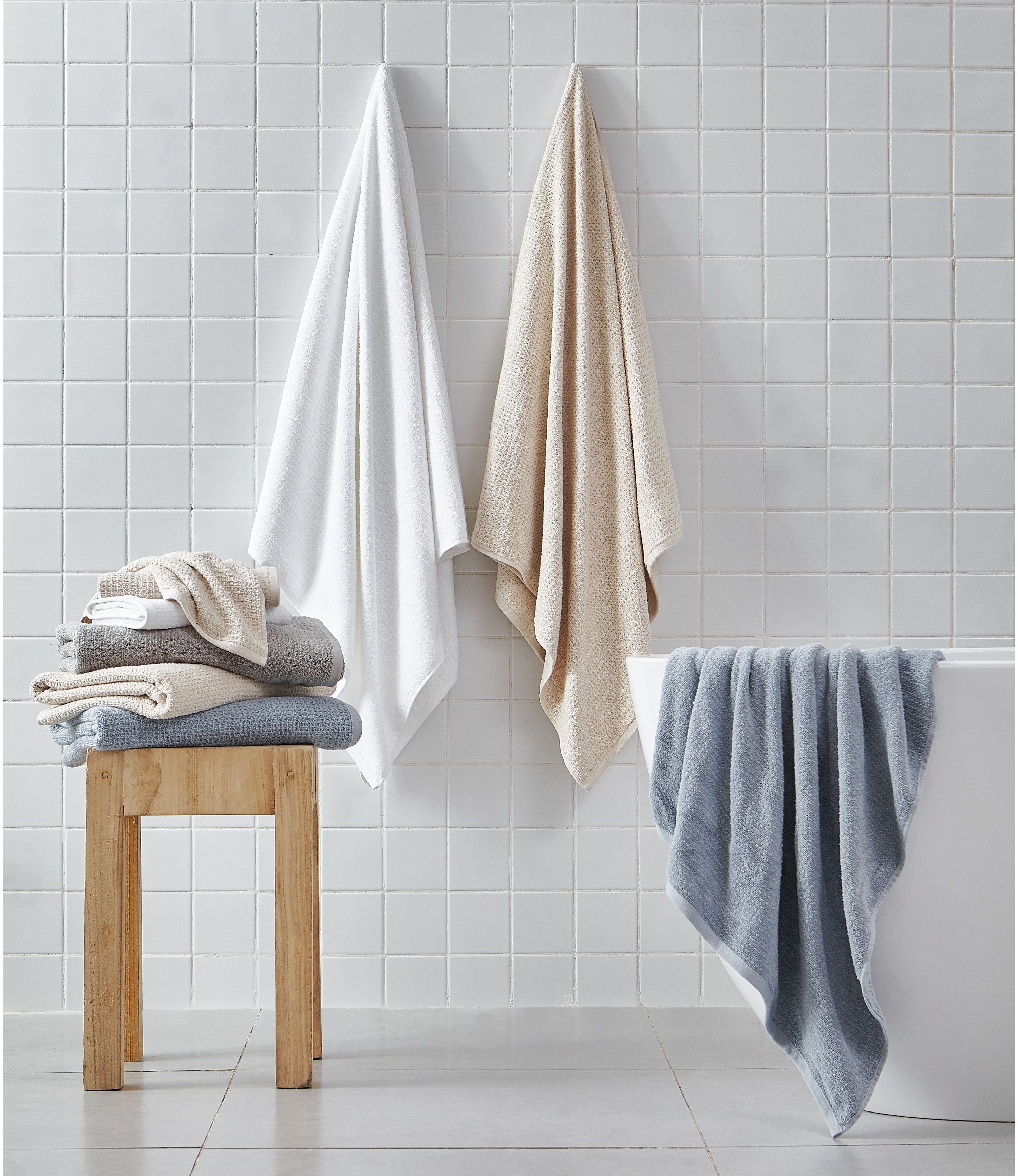 Oasis Solid 100% Cotton Terry 8 Piece Towel Set