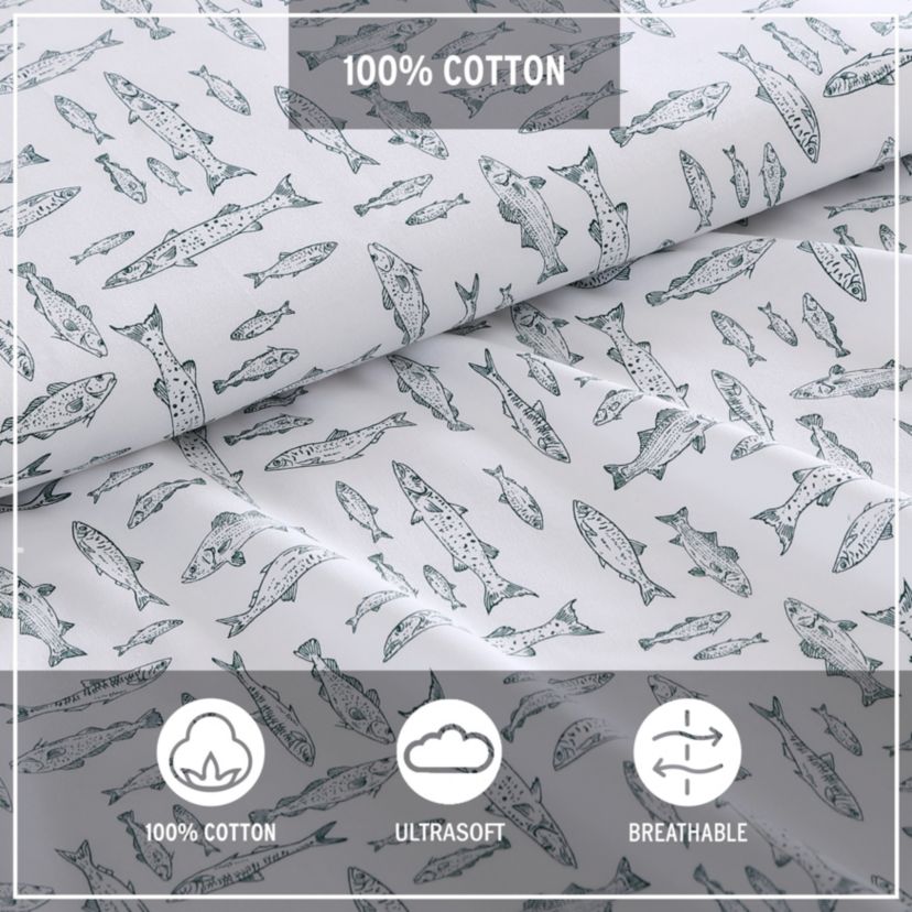 Albright Hill 100% Cotton Percale- 4 Piece- Sheet Set