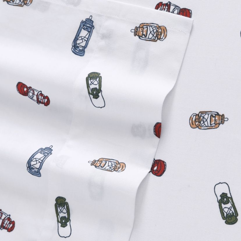 Explore Lantern 100% Cotton Percale- 3 Piece- Sheet Set