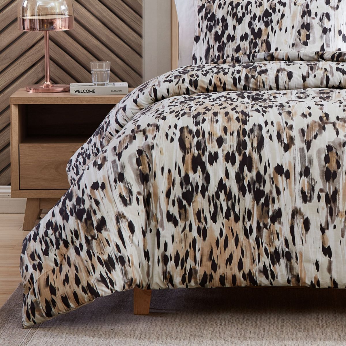 Abstract Leopard 100% Cotton- 3 Piece- Comforter Bedding Set