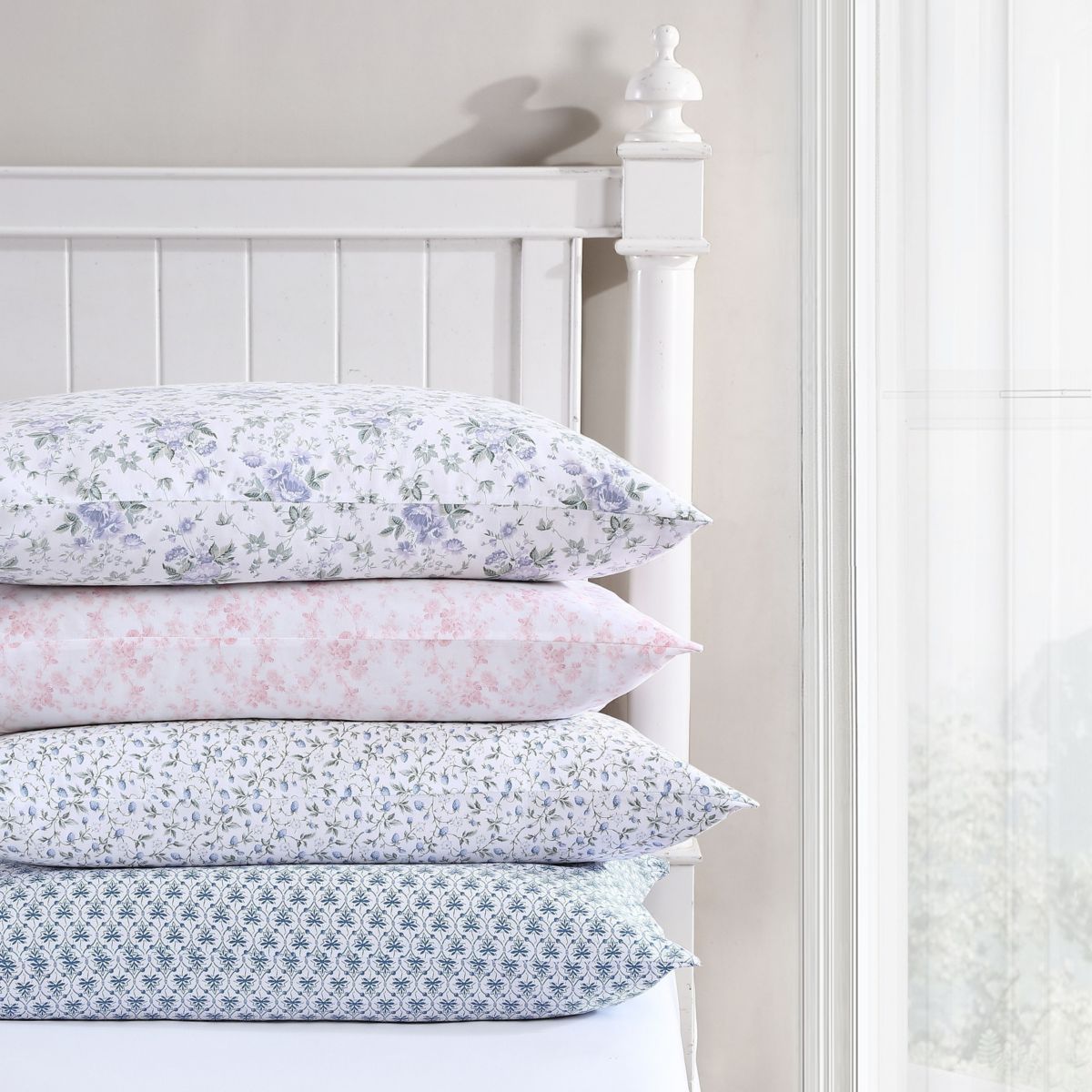 Lilian 100% Cotton 300 Thread Count Sateen- 4 Piece- Sheet Set