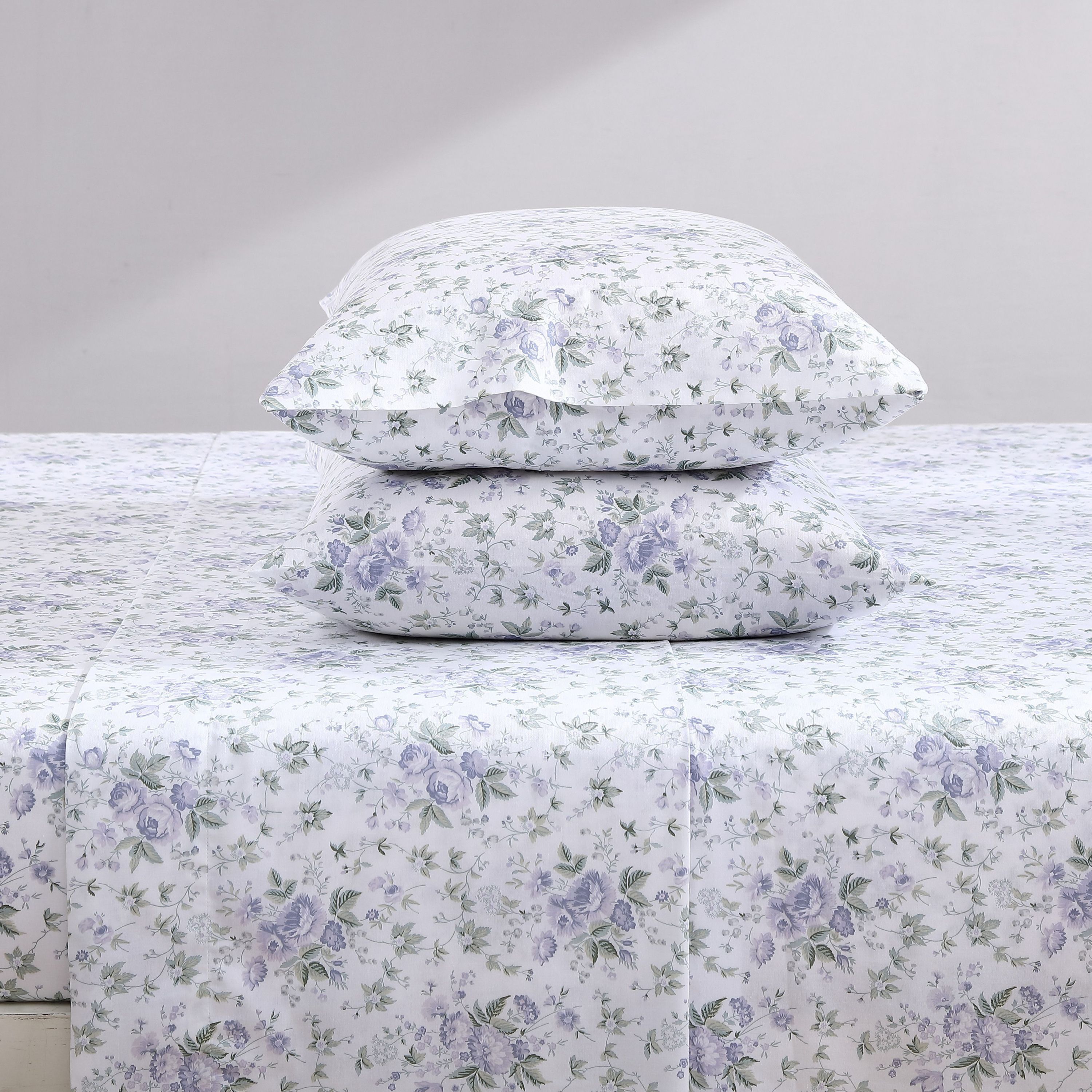 Lilian 100% Cotton 300 Thread Count Sateen- 4 Piece- Sheet Set
