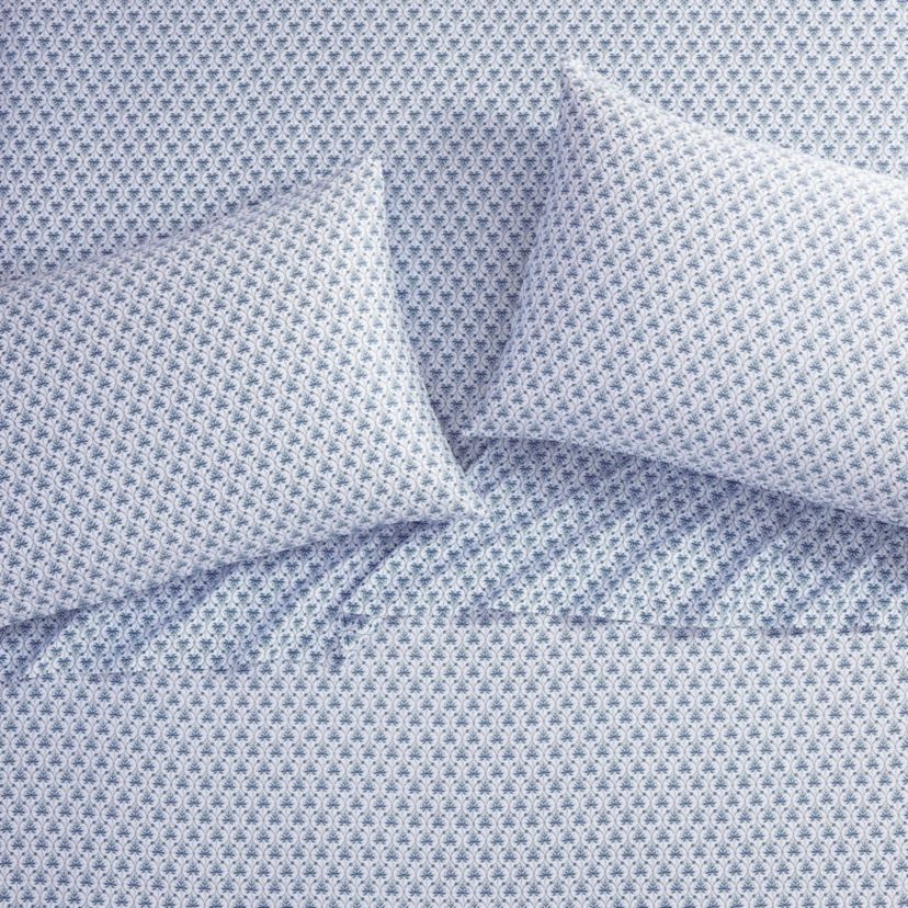 Rosemarie 100% Cotton 300 Thread Count Sateen- 4 Piece- Sheet Set, Blue- King