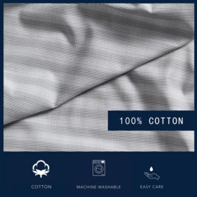 NAUTICA Navy Plaid 100% Cotton Kitchen Towels (3 Piece Set