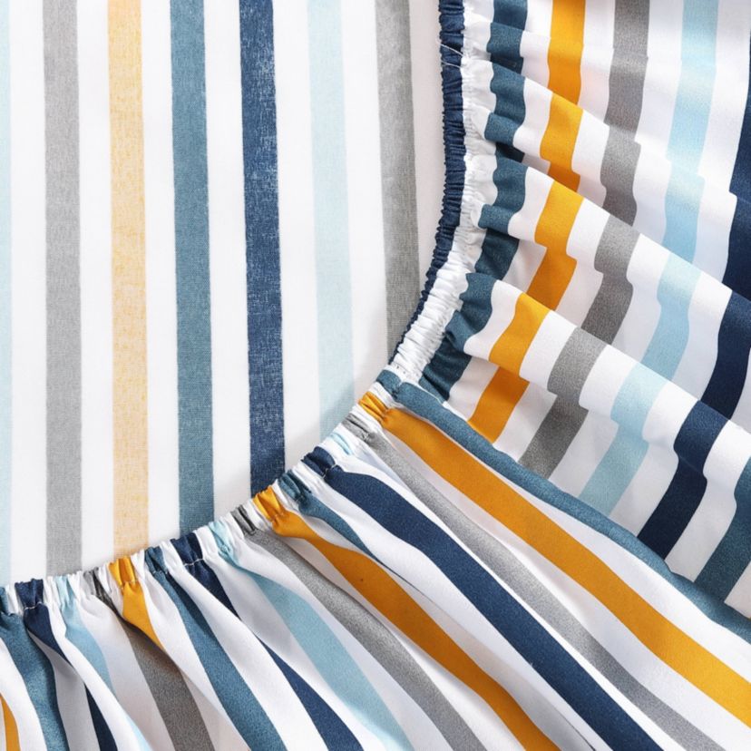 Vivid Stripe Ultra Soft Microfiber- 3 Piece- Sheet Set