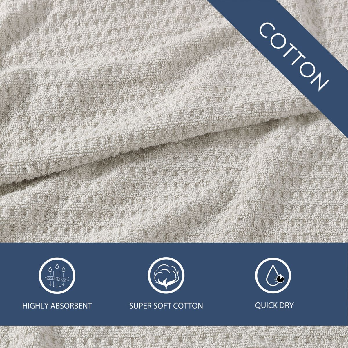 Northern Pacific 100% Cotton Terry- 2 Piece- Hand Towel Set