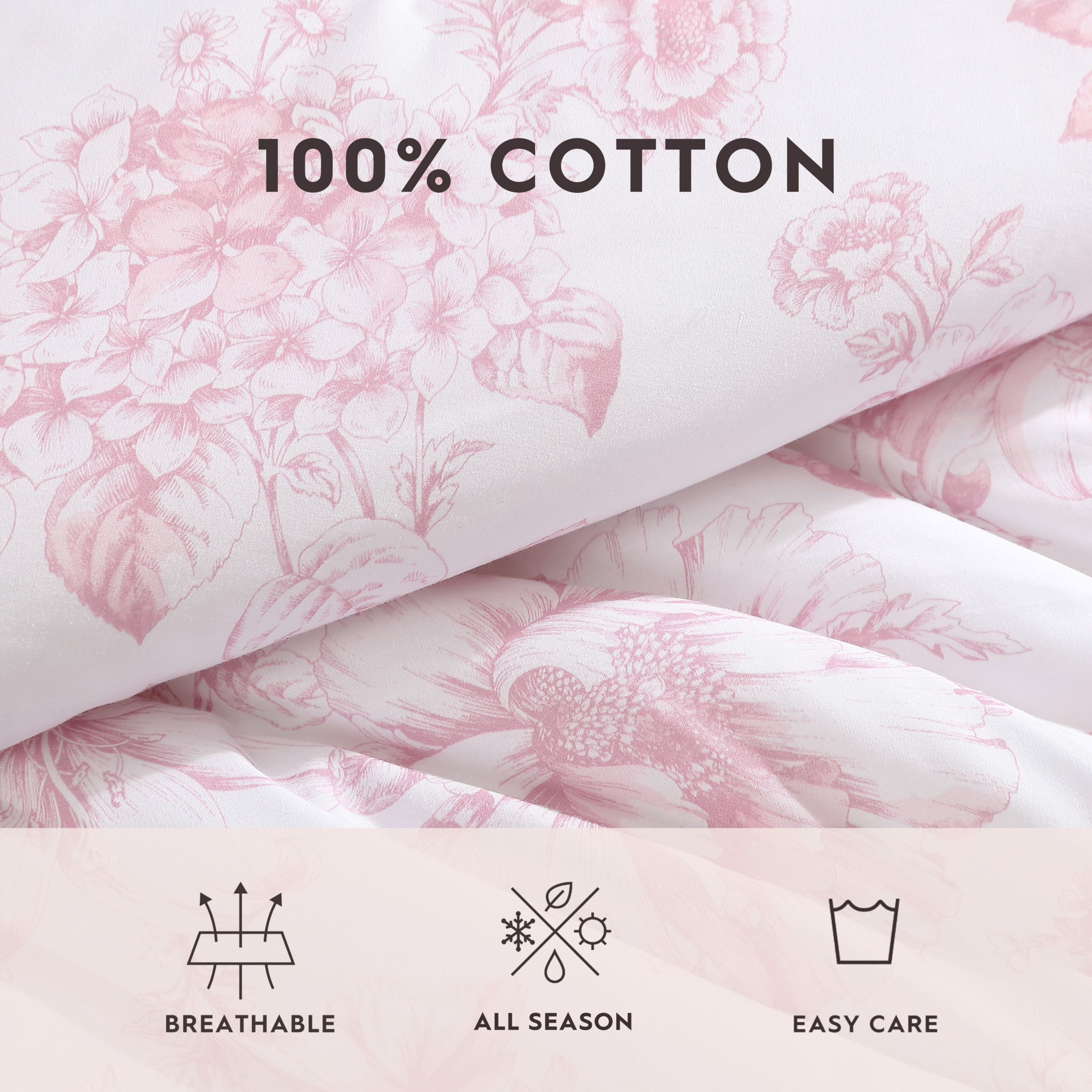 Delphine 100% Cotton- 2 Piece- Comforter Bedding Set