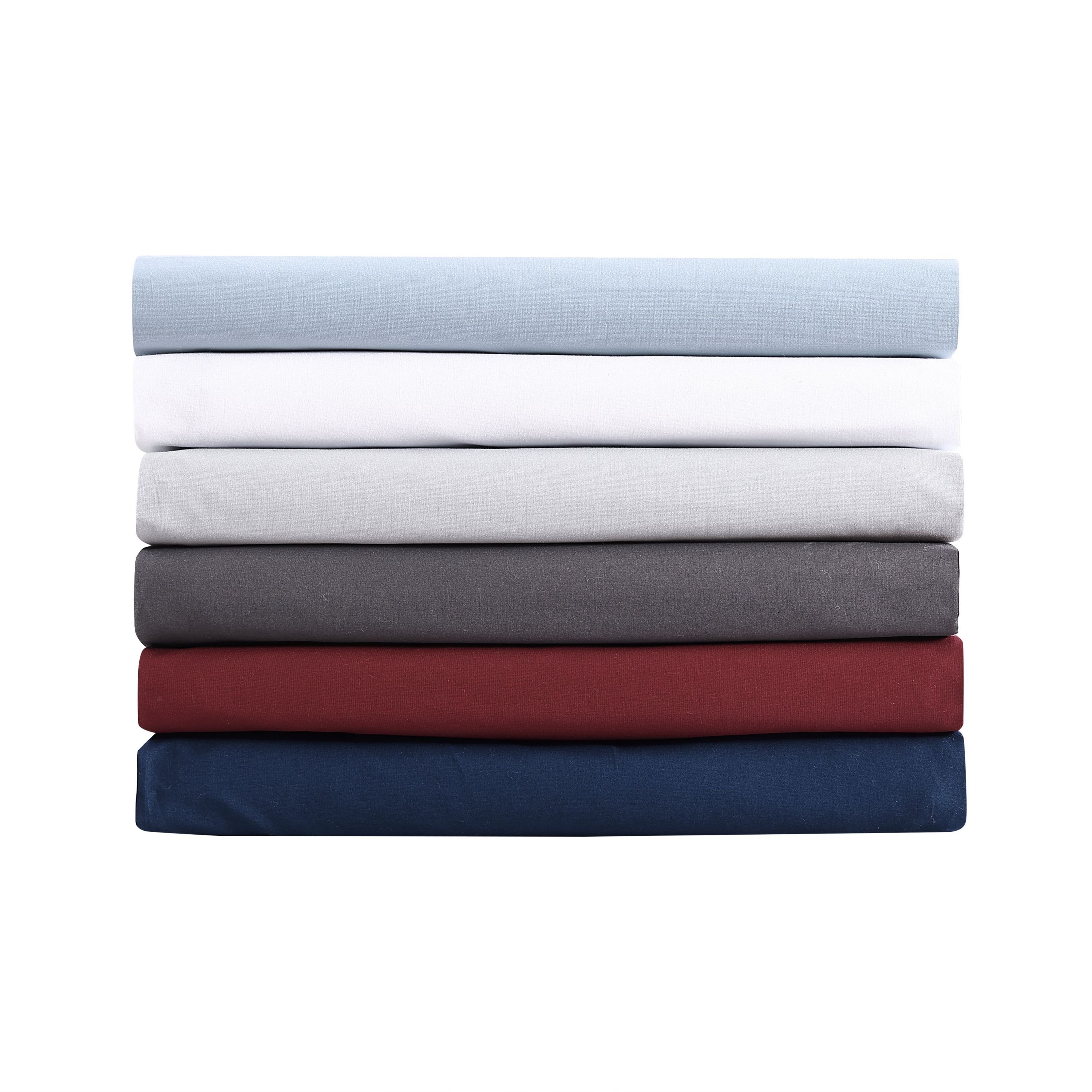 Nautica Solid 100% Cotton Percale- 3 Piece- Sheet Set