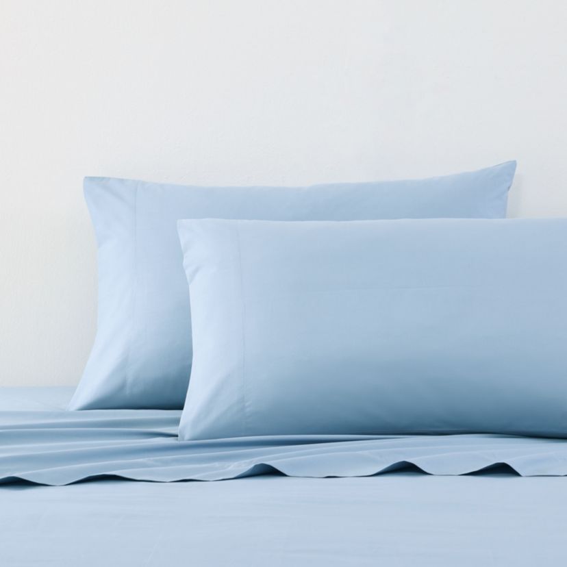Nautica Solid 100% Cotton Percale- 3 Piece- Sheet Set