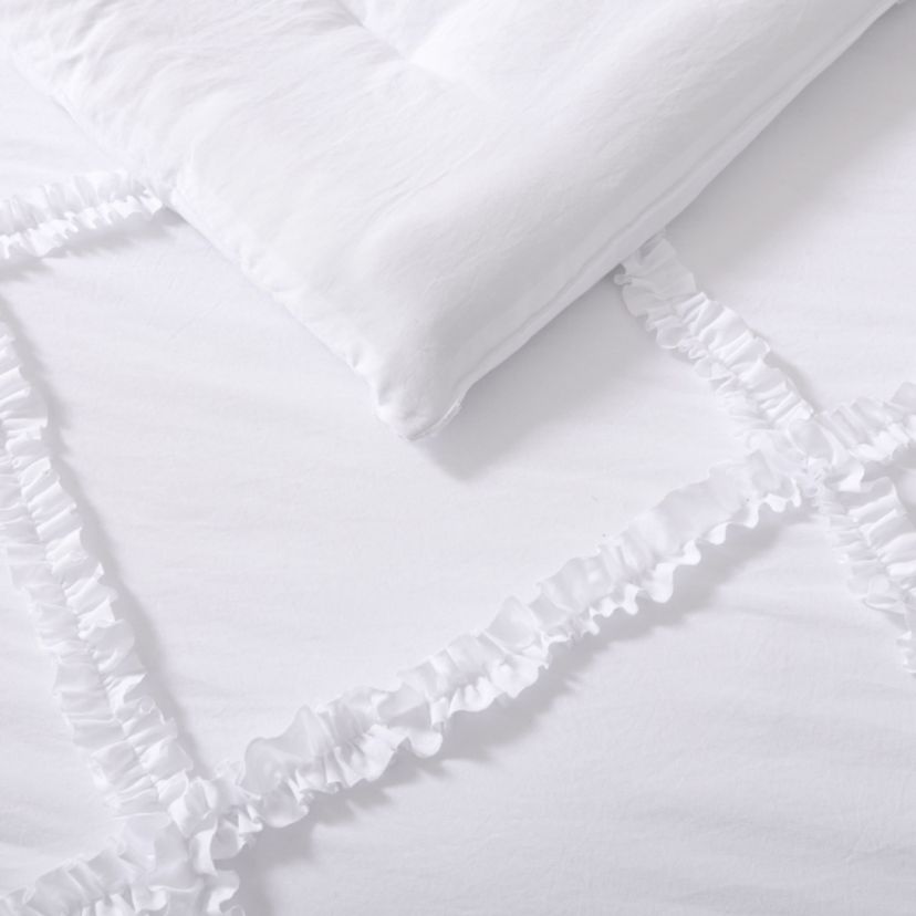 Norah Solid-3 Piece- Comforter Bedding Set