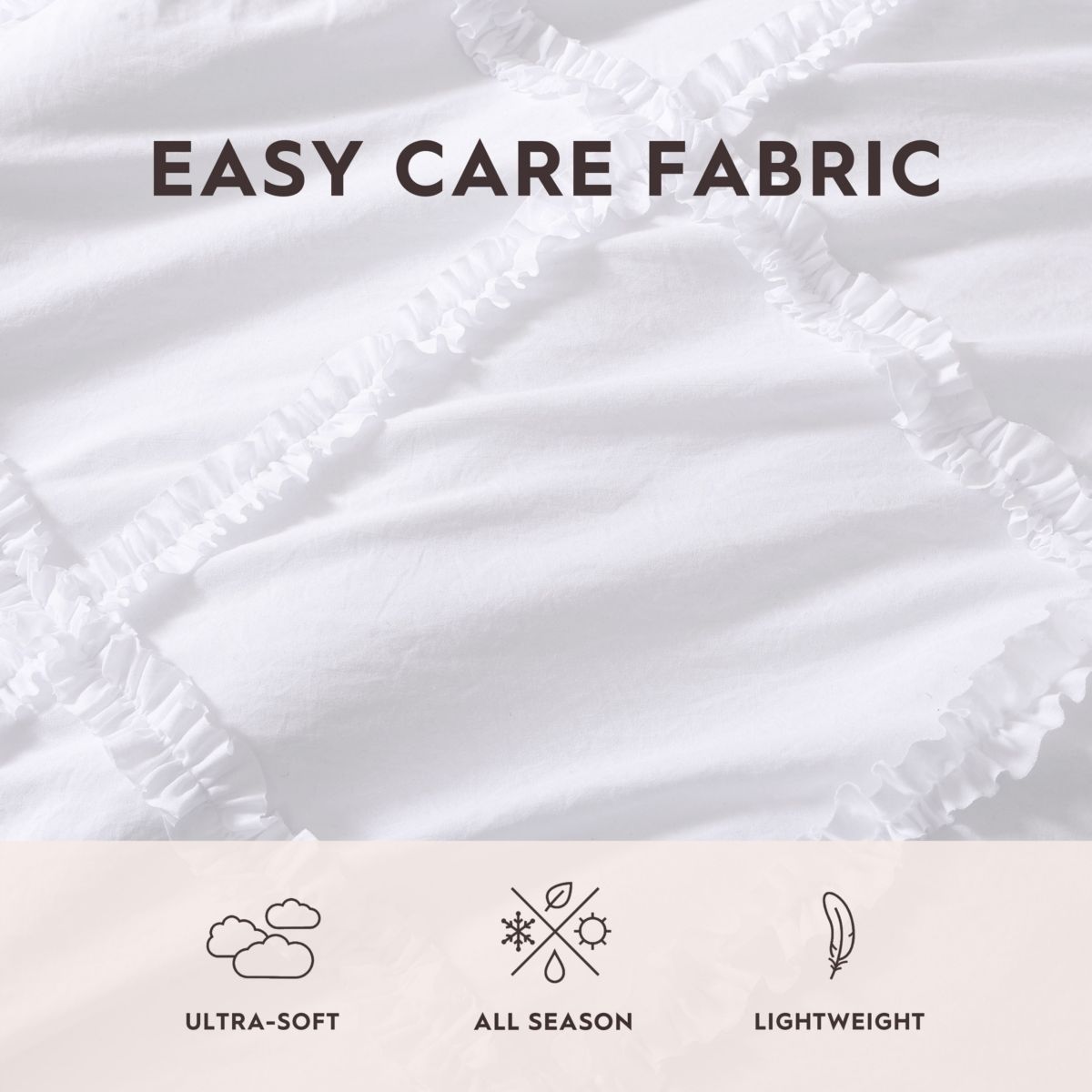 Norah Solid-3 Piece- Comforter Bedding Set