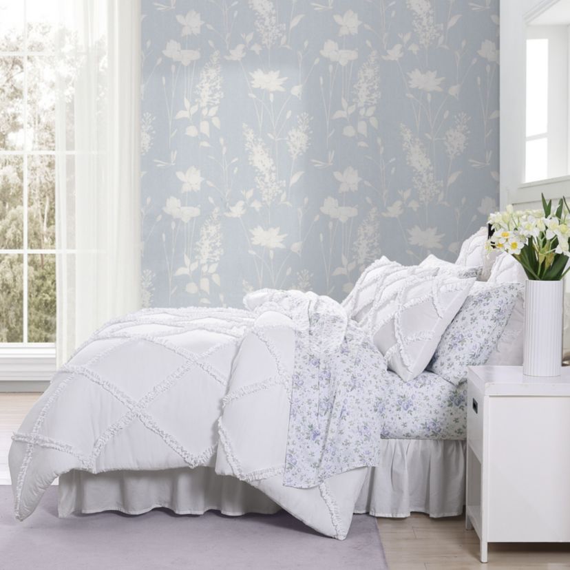 Norah Solid-3 Piece- Comforter Bedding Set
