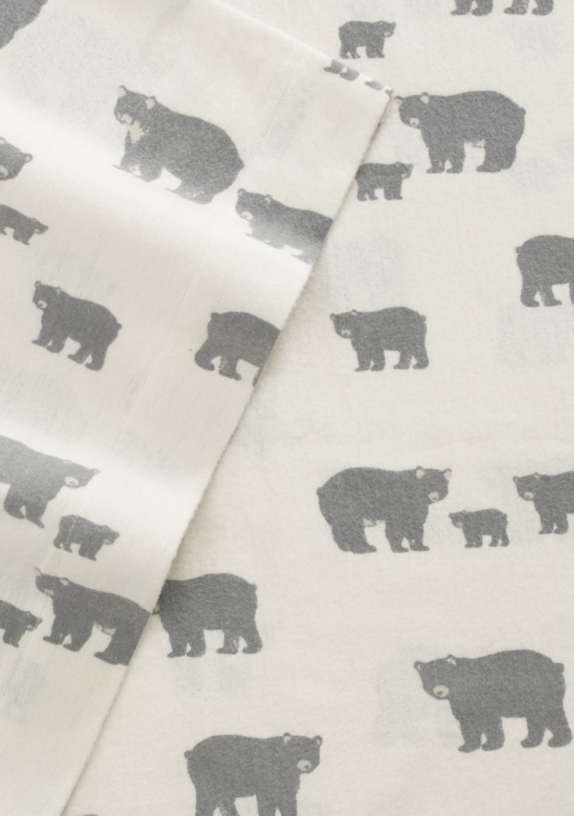 Bear Family Flannel Sheet Set 