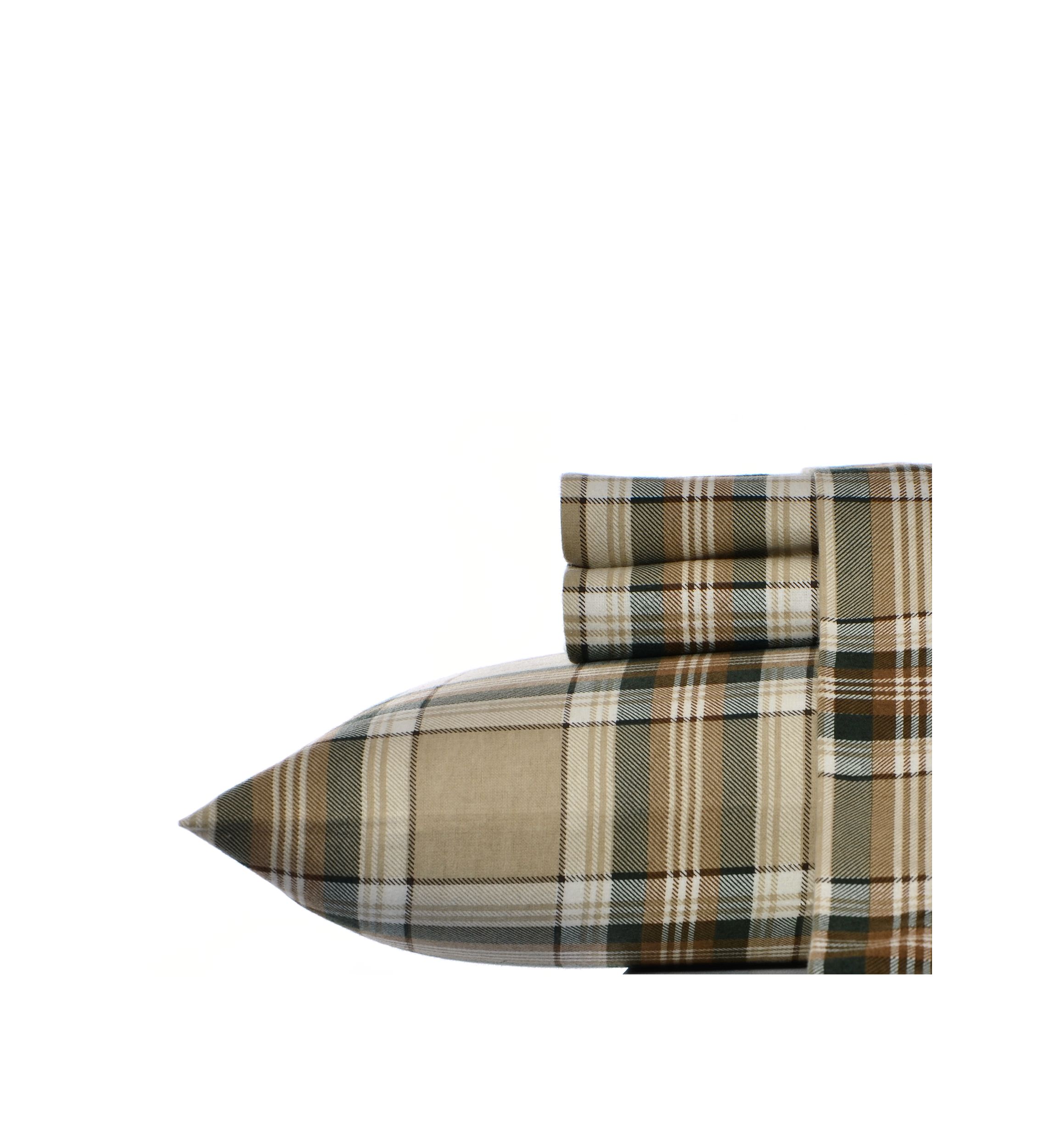 Edgewood Plaid Flannel Sheet Set Twin XL