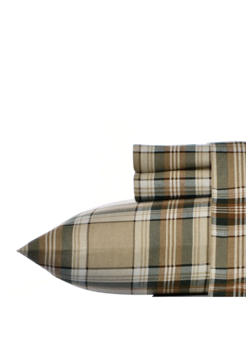 Edgewood Plaid Flannel Sheet Set Twin XL