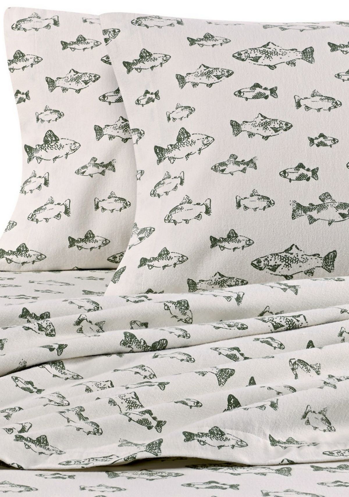 School Of Fish Flannel Sheet Set