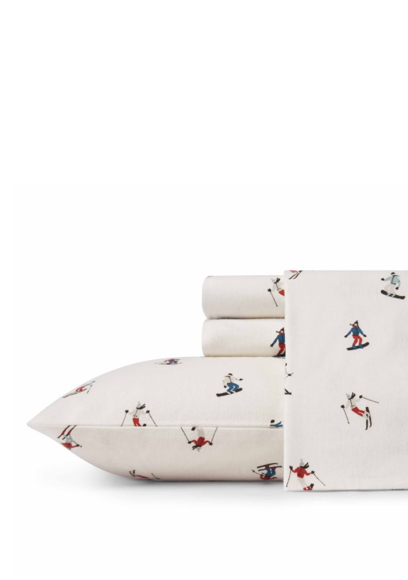 Ski Slope Flannel Sheet Set 