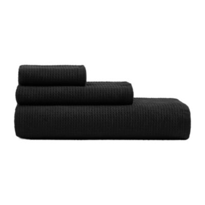 Calvin Klein Eternity White 3 Pc Towel Set-3 Piece, Black