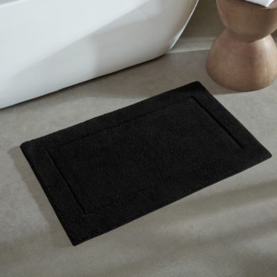 Calvin Klein Essence Solid Tuffed 100% Cotton 2-Piece Bath Rug Set, Black