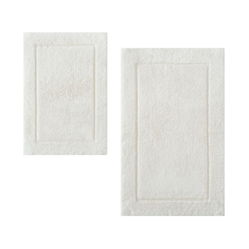 Essence Solid - Grey  Bath Rug Set-2 Piece
