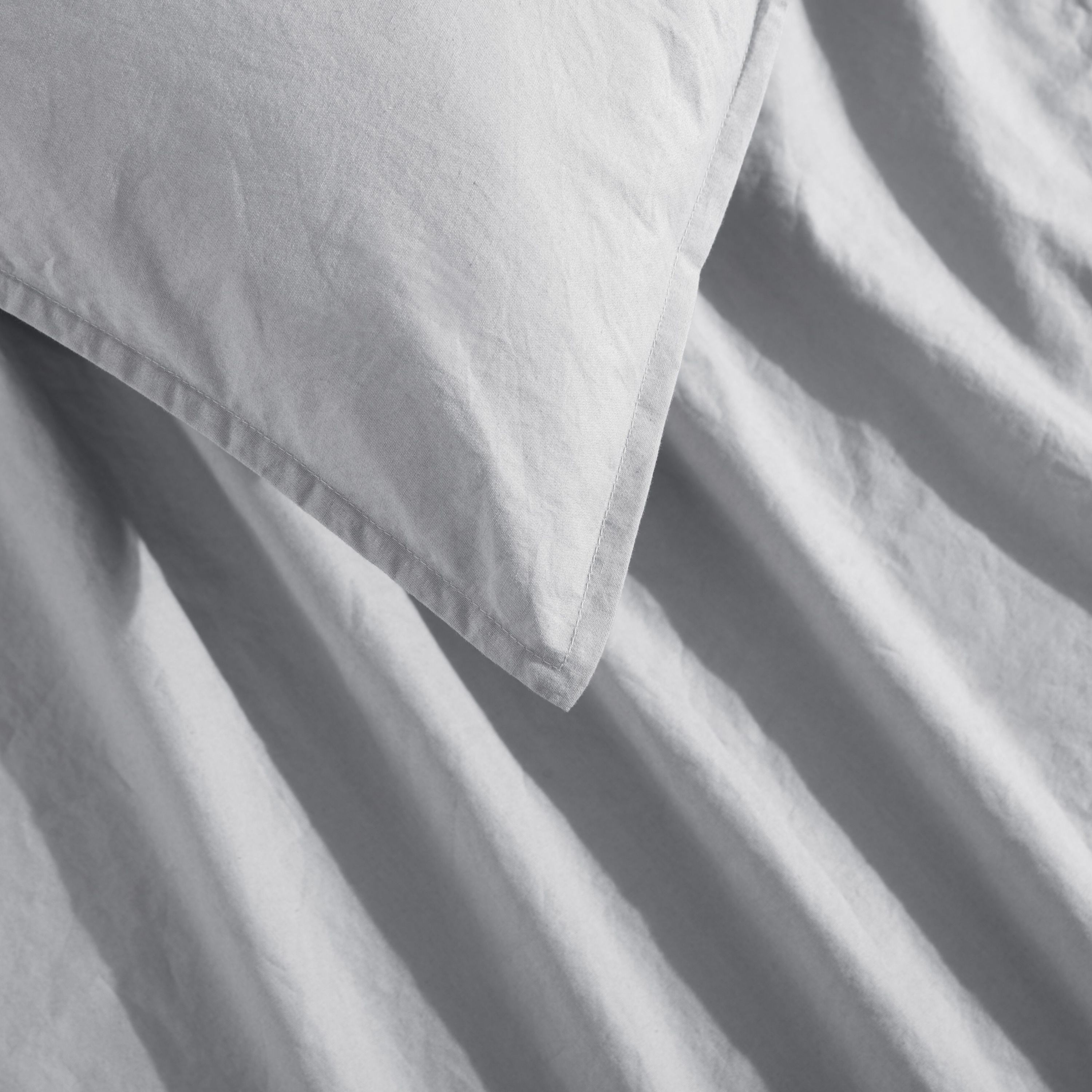 Washed Percale Natural King Comforter-Sham Set-3 Piece