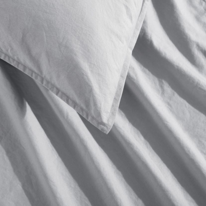 Washed Percale Natural King Comforter-Sham Set-3 Piece