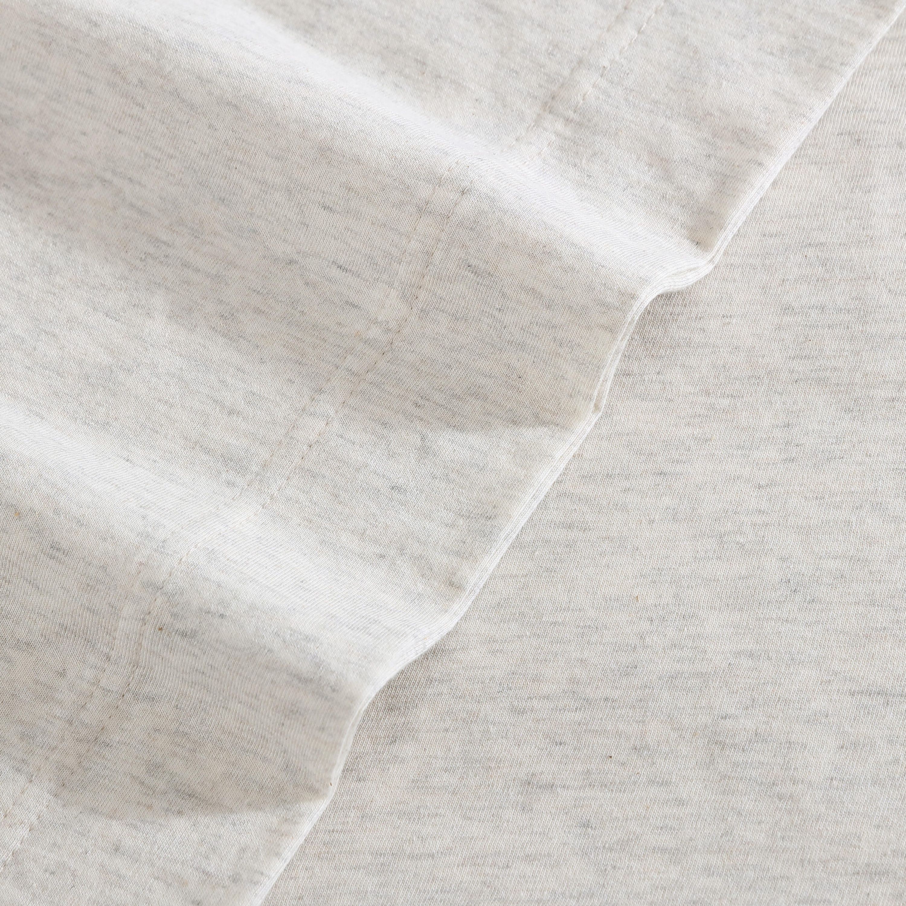Modern Cotton Melange Natural Queen Sheet Set-4 Piece
