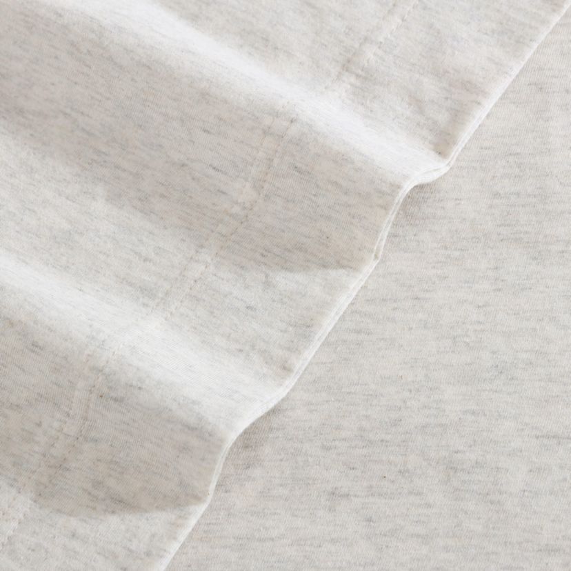 Modern Cotton Melange Natural Queen Sheet Set-4 Piece