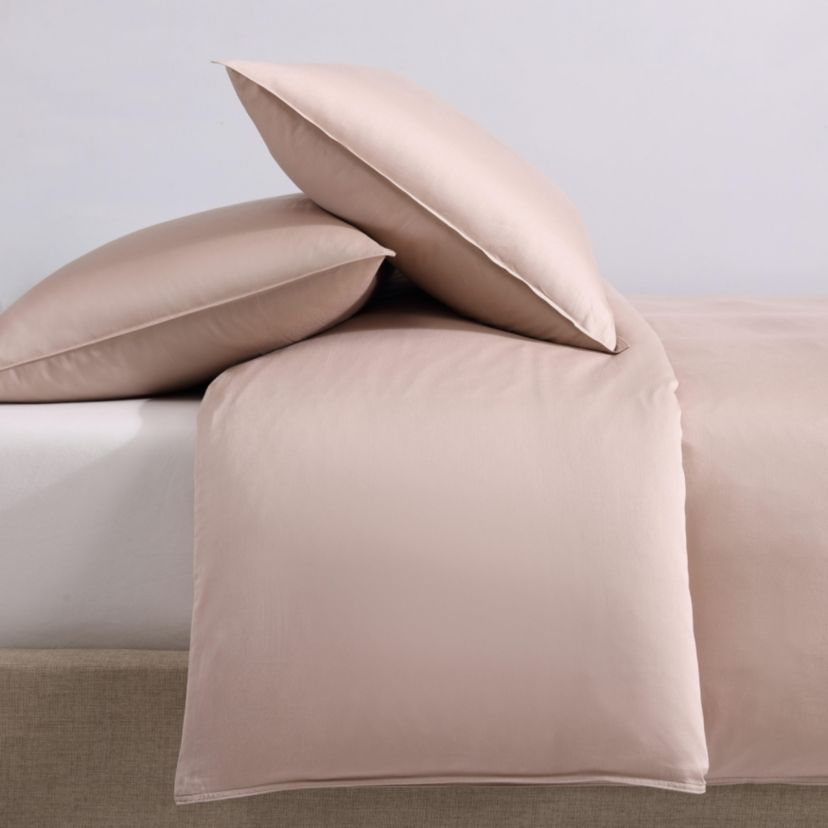 Organic Earth Solid Brown King Duvet Cover Set-3 Piece