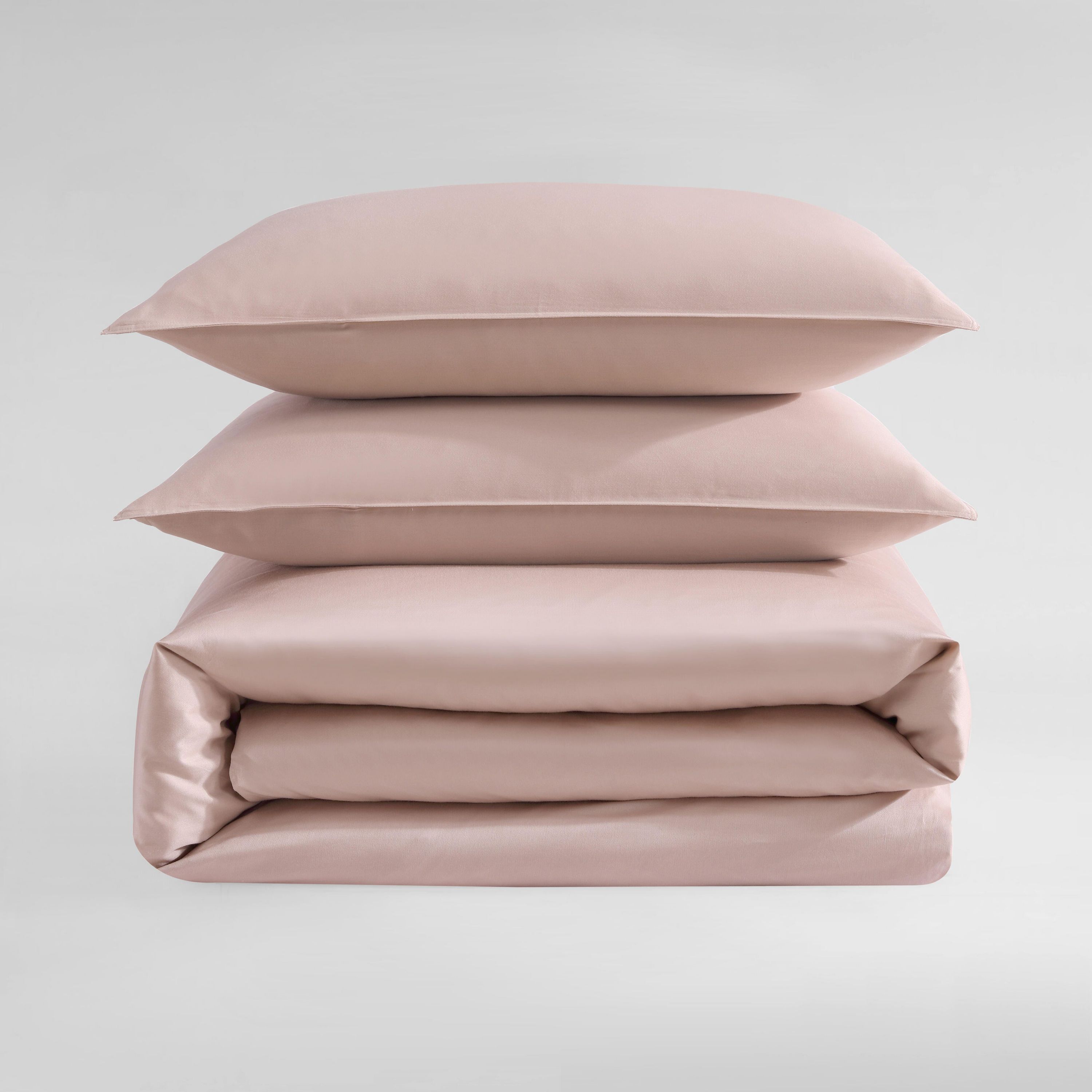 Organic Earth Solid Brown King Duvet Cover Set-3 Piece