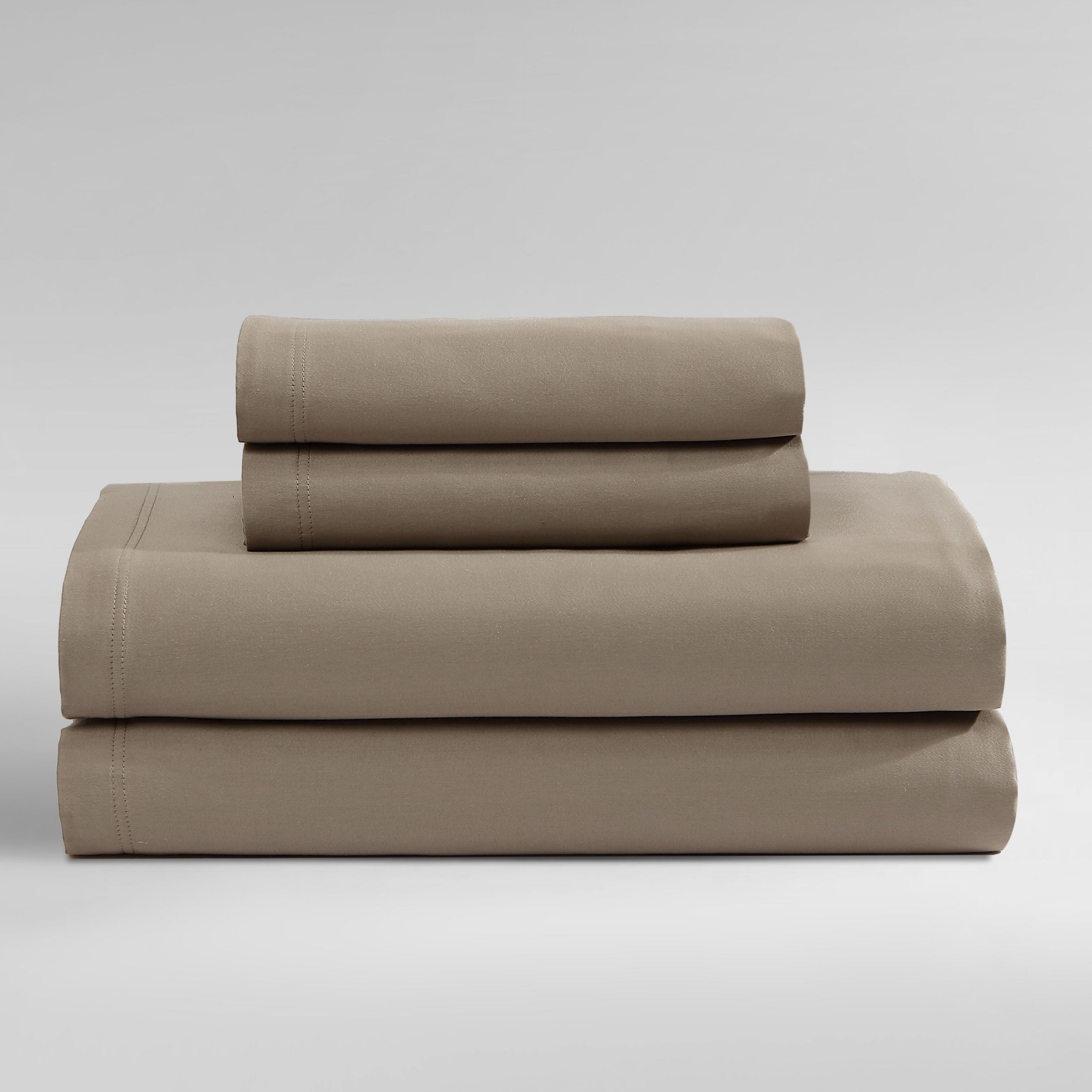 Organic Earth Solid Blue Queen Sheet Set-4 Piece