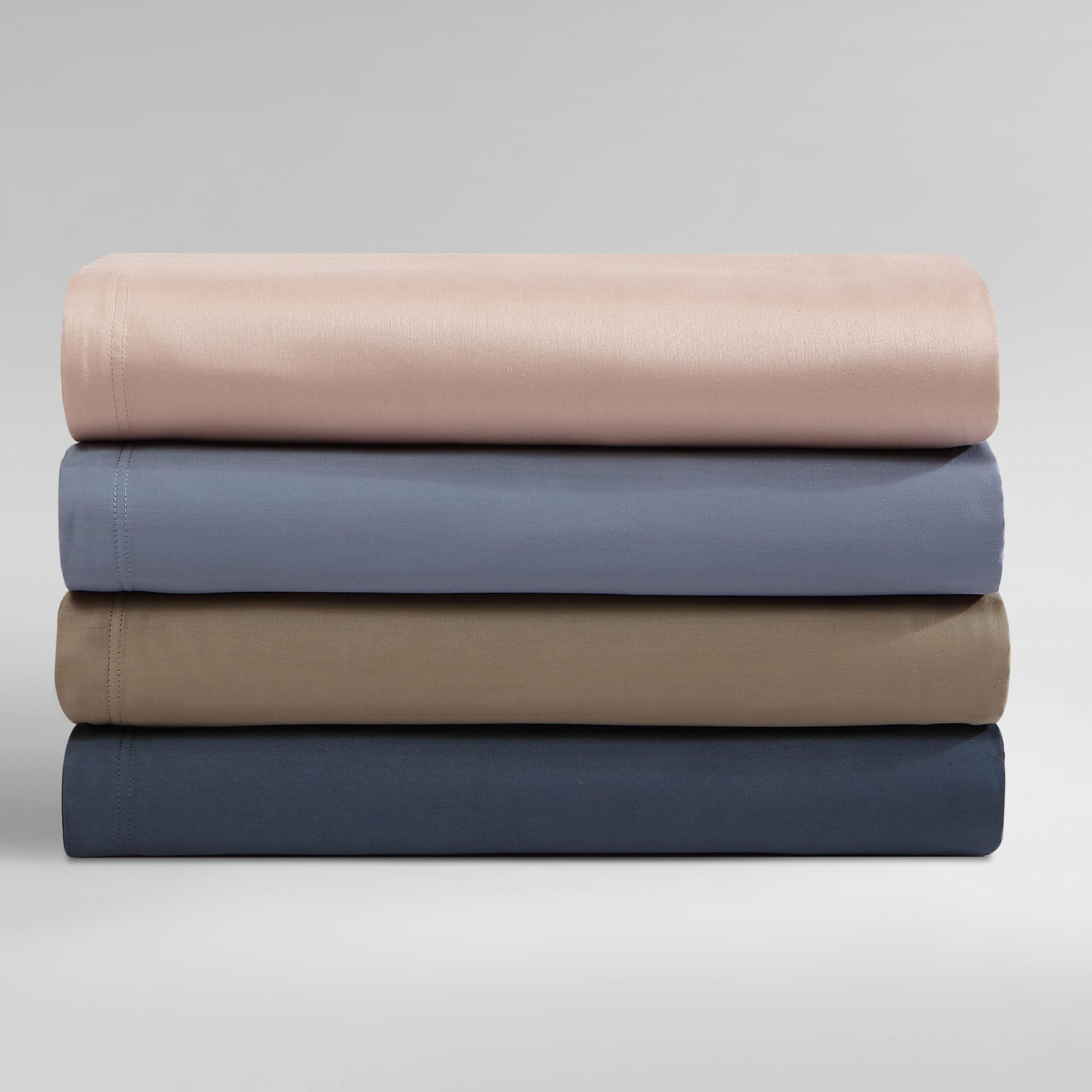 Organic Earth Solid Blue Queen Sheet Set-4 Piece