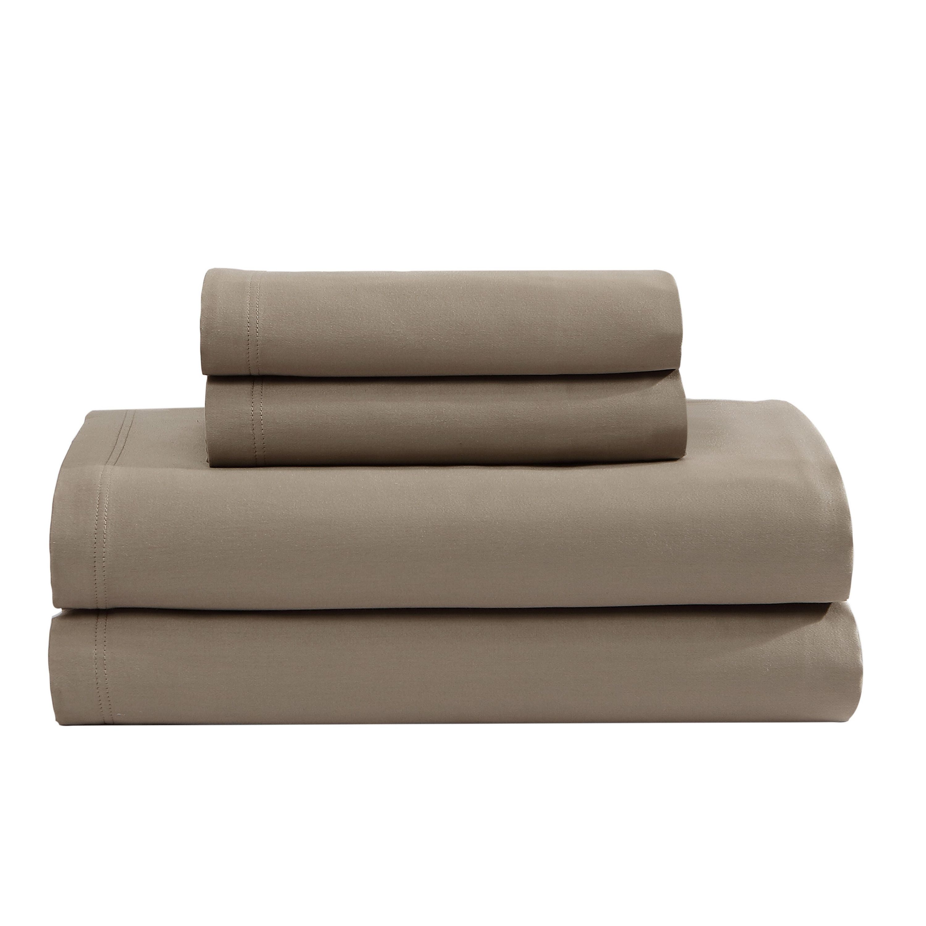 Organic Earth Solid Blue Queen Sheet Set-4 Piece