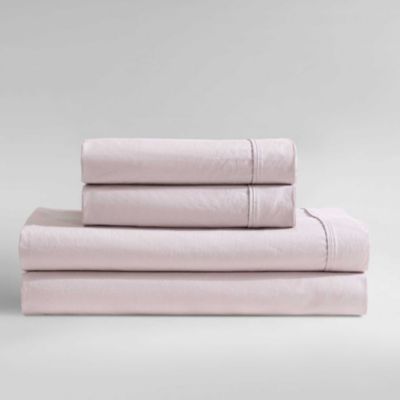 Calvin Klein Washed Percale Cotton Sheet Set, Pink, King