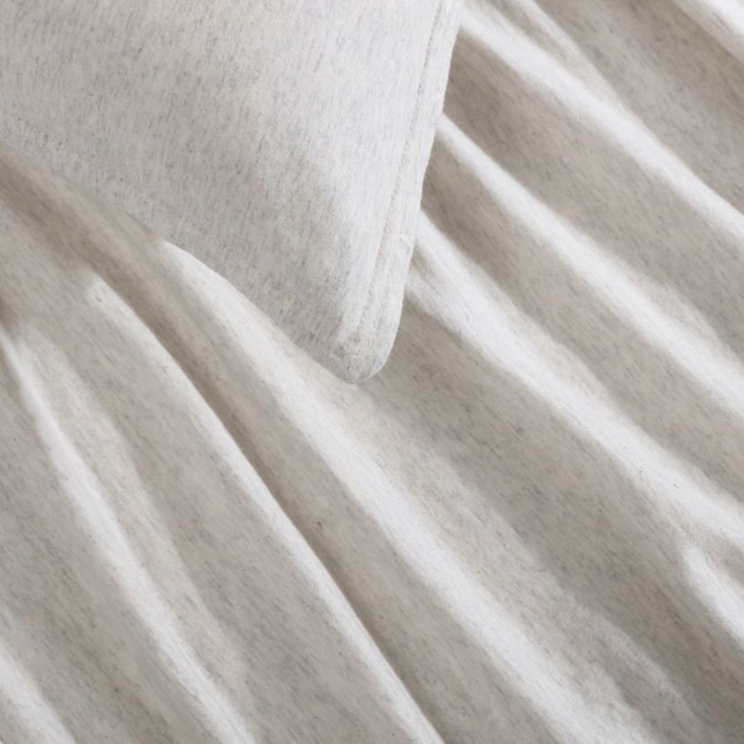 Modern Cotton Melange Natural Queen Duvet Cover Set-3 Piece